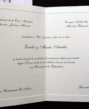 TARJETA DE BODA 307 - PAQUETE 25 UNID 307-paquete