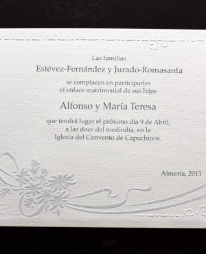 TARJETA DE BODA 583 - PAQUETE 25 UNID 583-paquete