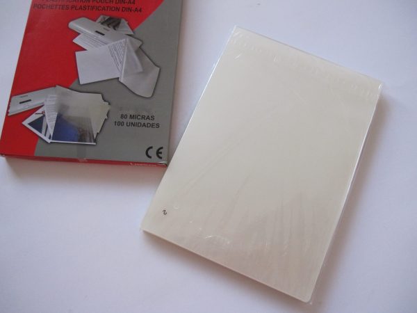 CARTERA PLASTIFICAR MATE DIN A-3  80 MICRAS - PAQUETE 100 UNID din-a-3-80-micras-caja-9536