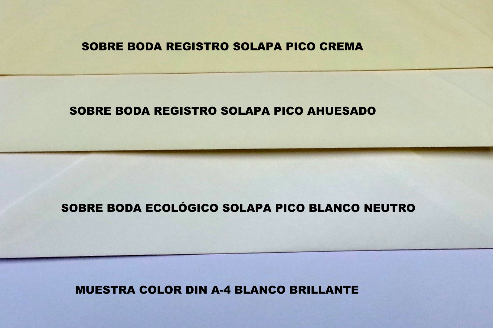 COMPARATIVA TODOS COLORES SOBRES LISO PICO