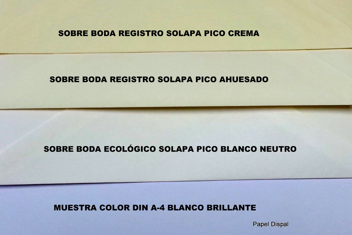 COMPARATIVA COLORES SOBRES LISOS